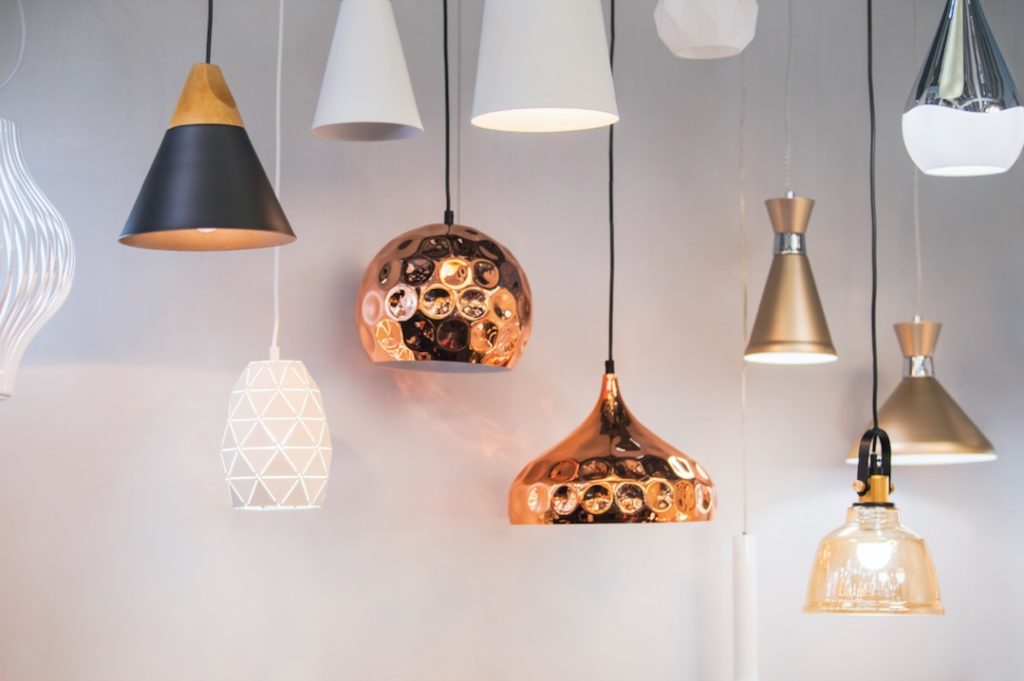 Multiple hanging ceiling lights