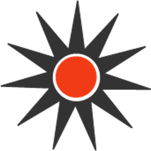 TrueLight black and red Sun logo