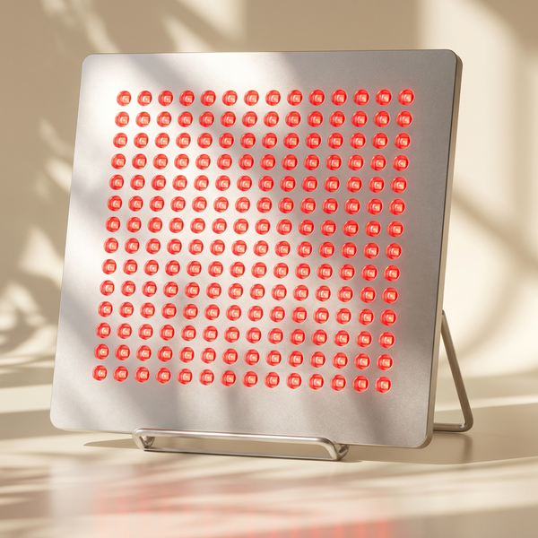 TrueLight Energy Square 2.4 red light therapy panel on stand