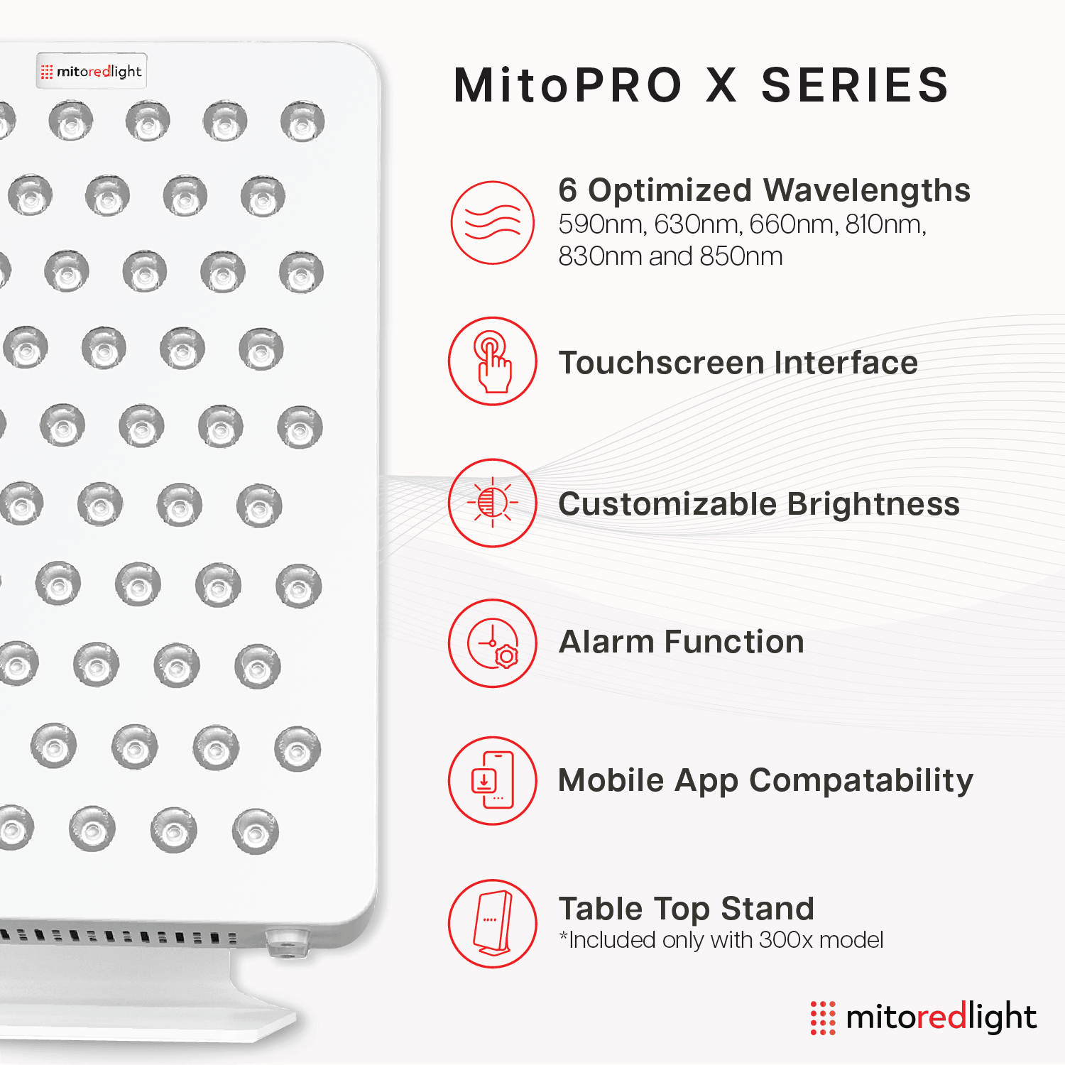 MitoPRO® X | Medical‑Grade Red & NIR Light Therapy Panel (6 Wavelengths, Touchscreen)