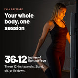 Energy Trism 36 by 12 inch light surface covers your whole body in one session